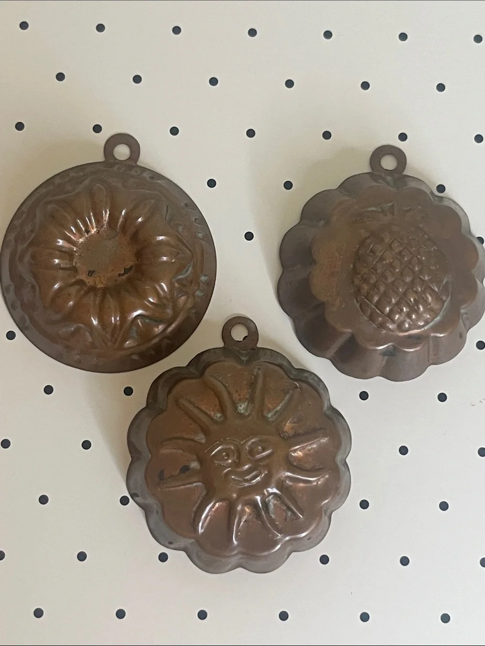 Antique Copper Wall Molds - Decorative Home Wall Decor (Copper) - Set of 3